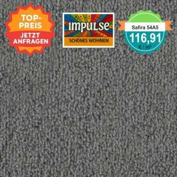 Vorwerk Safira Teppichboden Farbcode 5A45 – Draufsicht mit Preisetikett 116,91 €/m²